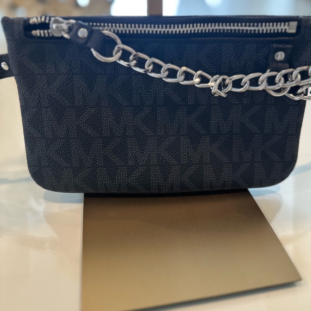 Michael Kors black logo belt bag